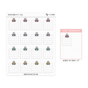 Pastel Grid Notepad Icons (ST-005) - 1 Sticker Sheet // For Planners and Bullet Journals