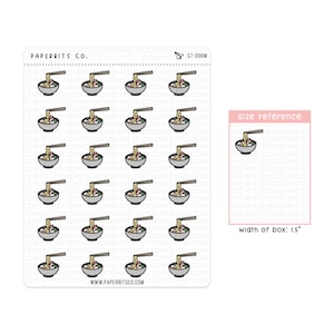 Cute Ramen/Instant Noodle Icons (ST-096) - 1 Sticker Sheet // For Planners and Bullet Journals