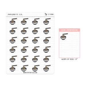 Cute Ramen/Instant Noodle Icons (ST-096) - 1 Sticker Sheet // For Planners and Bullet Journals