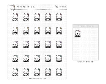 Bear Character - Driving/Road Trip (BC-195) - 1 Sticker Sheet // For Planners and Bullet Journals