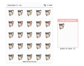 Cute Laundry Basket Icons (ST-088) - 1 Sticker Sheet // For Planners and Bullet Journals
