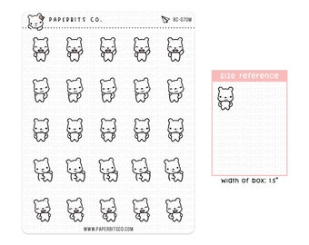 Bear Character - Dentist/Tooth (BC-070) - 1 Sticker Sheet