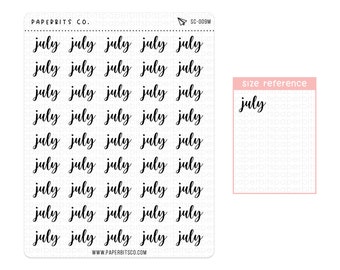 Script Stickers - Abbreviated Months (SC-009 to SC-015) - 1 Sticker Sheet // For Planners and Bullet Journals