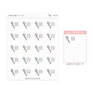 Cute Dentist Icons (ST-097) - 1 Sticker Sheet // For Planners and Bullet Journals