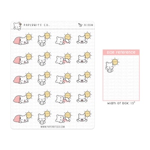 Bären Charakter - Guten Morgen ( BC-053 ) - 1 Sticker Bogen // Für Planer und Bullet Journals