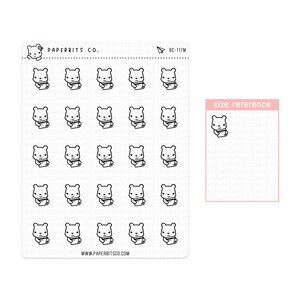 Bär Charakter - Kreditkartenzahlung v.2 ( BC-117) - 1 Stickerbogen // Für Planer und Bullet Journals