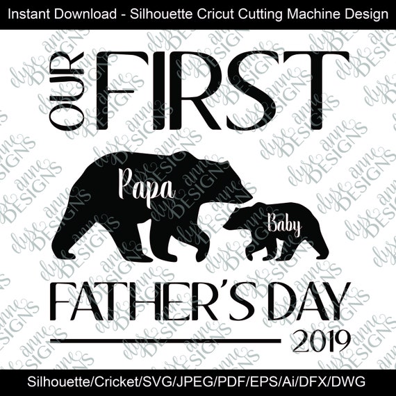 Download Svg Dxf Our First Father S Day Bears Instant Etsy SVG, PNG, EPS, DXF File