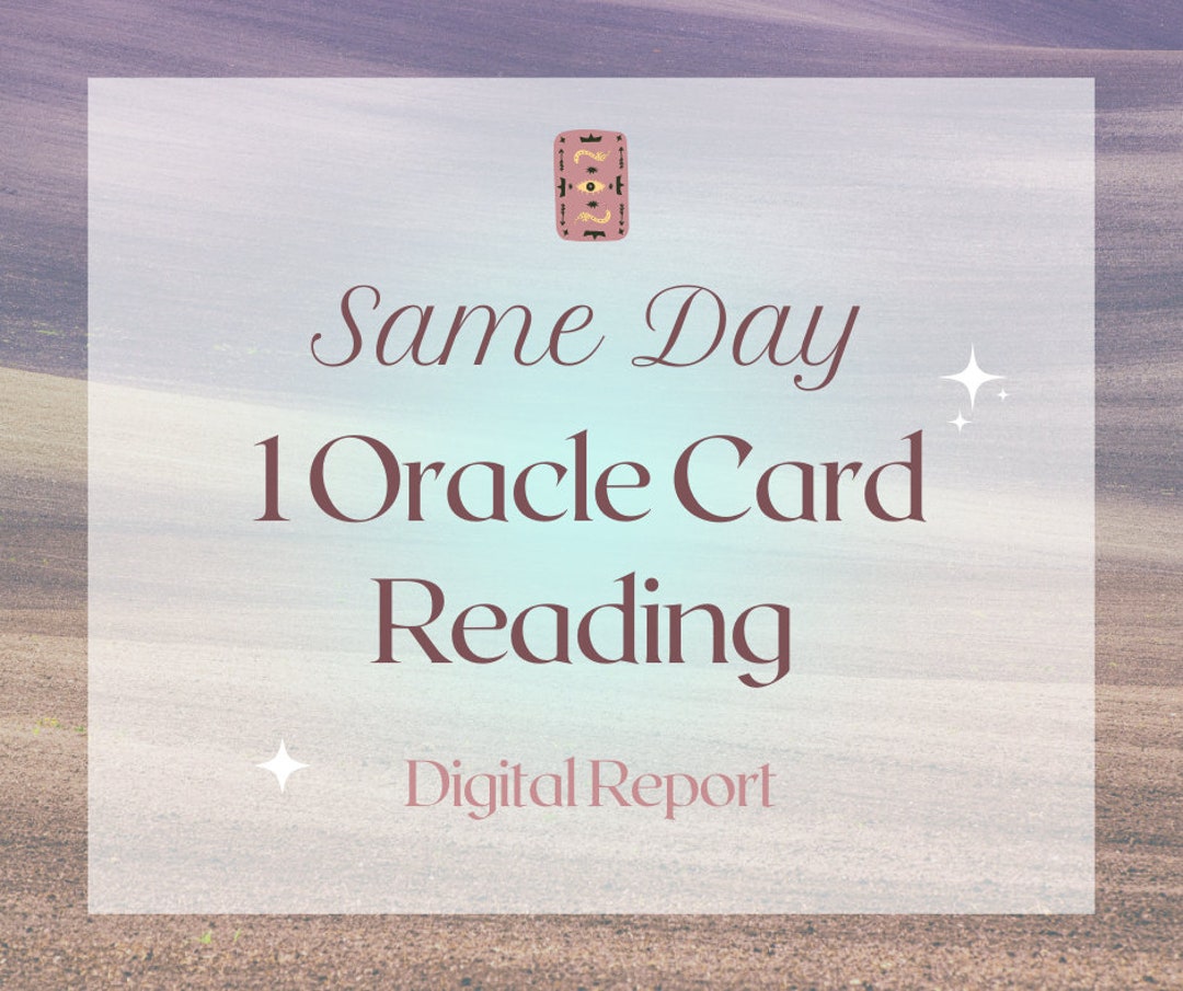 Same Day 1 Card Oracle Card Reading - Etsy