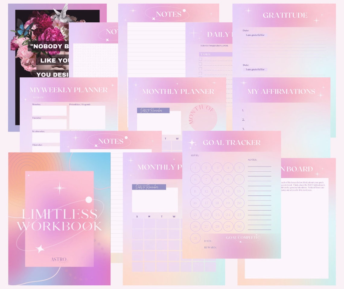 The Limitless Goalbook Printable Goal Planning and Tracker Etsy