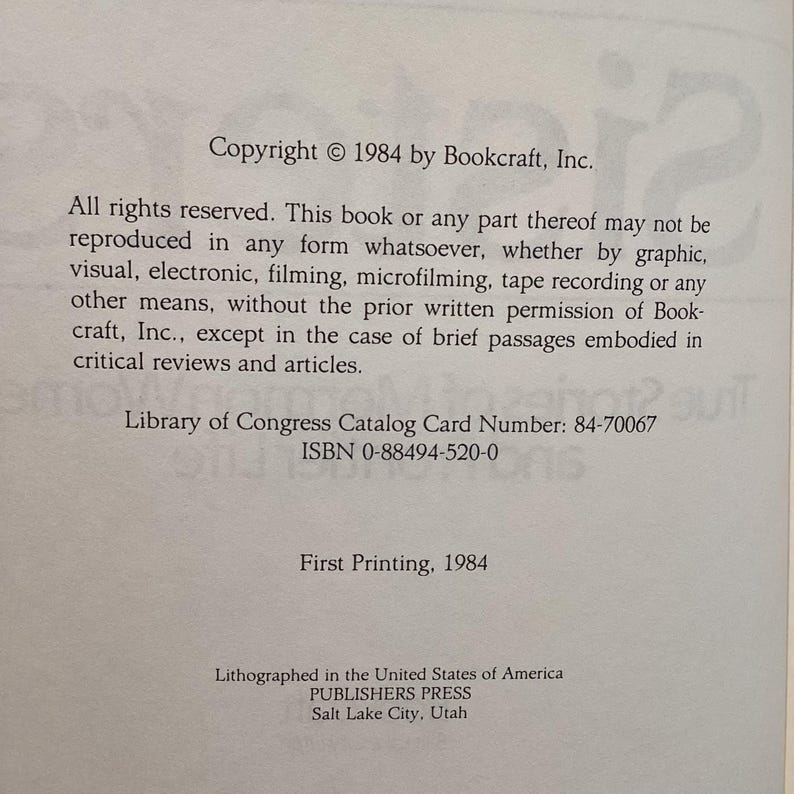 Sisters True Stories of Mormon Women and Frontier Life by