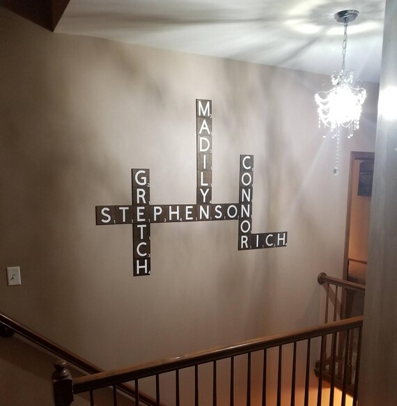 Scrabble tile wall decor Etsy