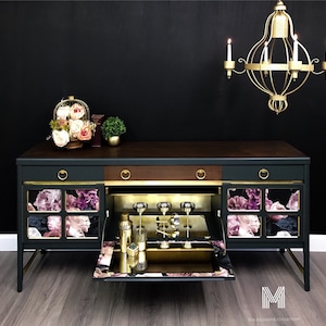 SOLD Nathan Sideboard Drinks Cabinet And Cocktail Bar 24ct Gold Exclusive Design image 1