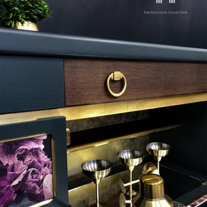 SOLD Nathan Sideboard Drinks Cabinet And Cocktail Bar 24ct Gold Exclusive Design image 3