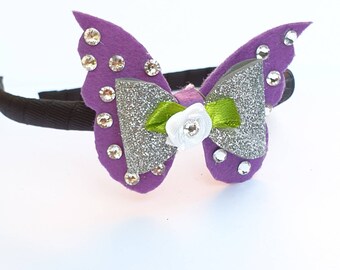 Hair Bow Set Pink Hair Bow Pink And Purple Bows Pink And Etsy
