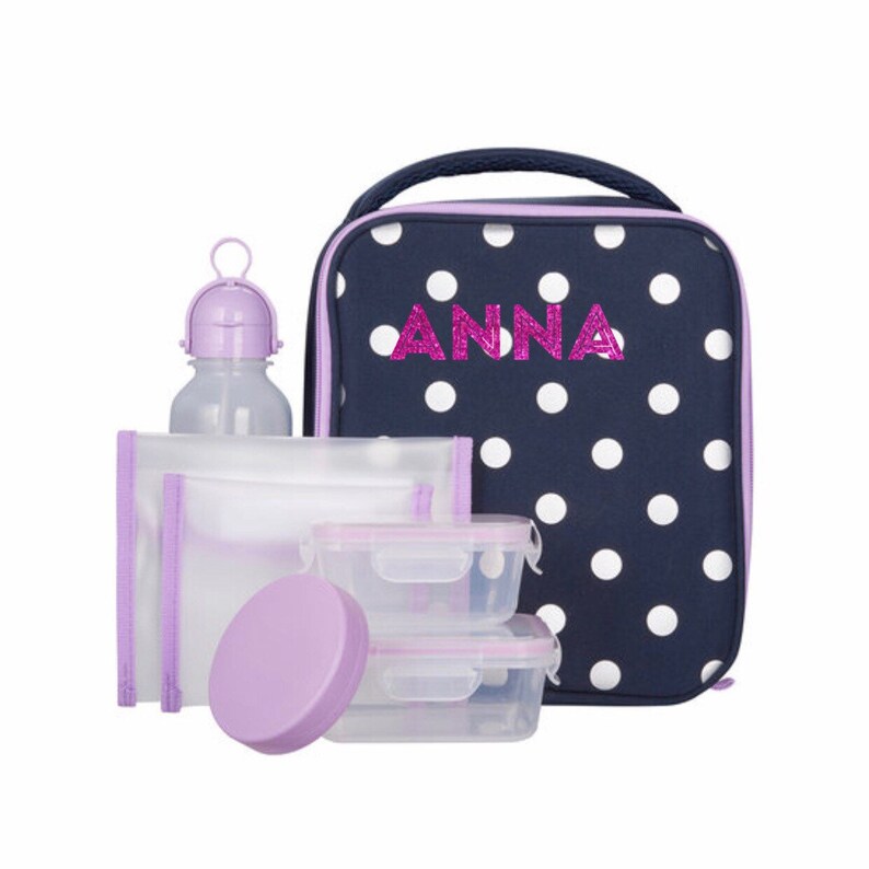 polka dot lunch bag