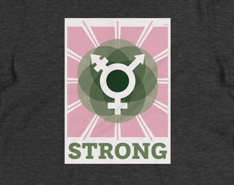 Trans Pride-T-shirt - 'Strong'-editie - relaxte pasvorm voor dames