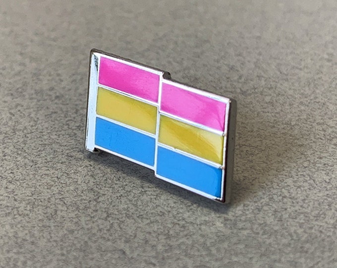 Pansexual Flag Pin -- Hard Enamel Pan Pride Lapel Pin -- Pansexual Pride Flag Pin