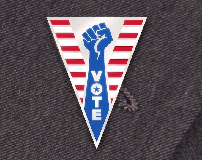 Red, White, & Blue Vote Pin