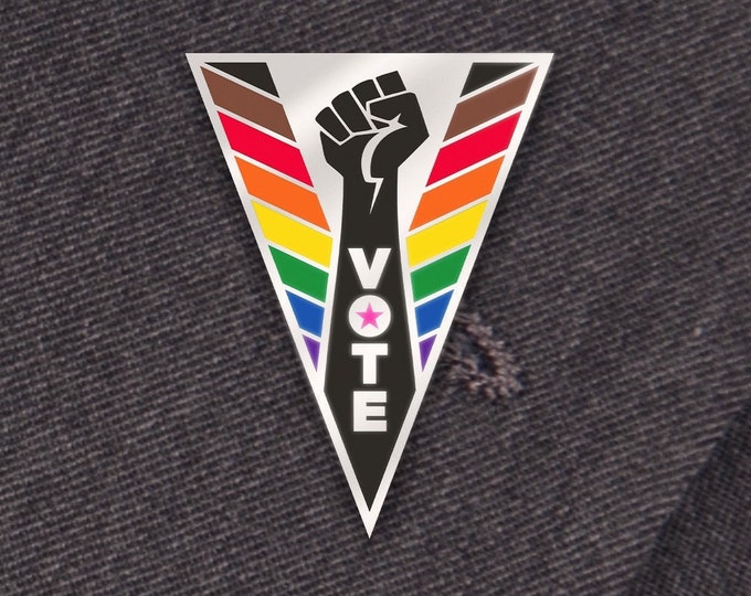 Vote Pin: Inclusive PRIDE Edition