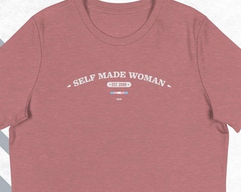 Camiseta Self Made Woman Trans Pride - Corte relajado para mujer