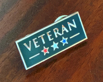 Veteran Pin -- Hard Enamel Pin -- United States Veteran Pin