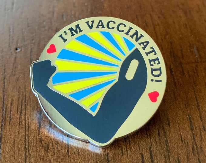 [PRE-ORDER] "I'm Vaccinated!" Pin - Lean Bicep Edition