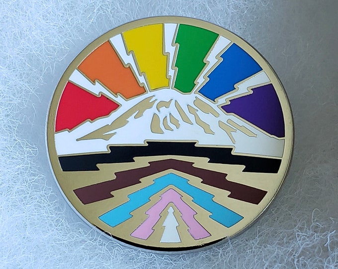 Rainbow Mountain Pin - The Mountain is Out!