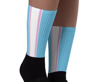 Trans Pride Socks - Racing Stripe Edition - Transgender Pride Flag
