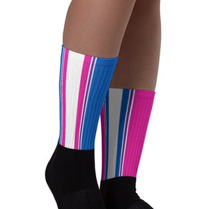 Bi Pride Socks Racing Stripe Edition Bisexual Pride Flag image 1