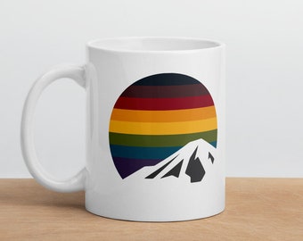 Rainbow Mountain Mug - Philadelphia Pride Flag Mug - Inclusive Pride Flag Mug