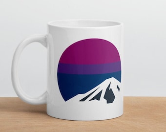 Bi Pride Mountain Mug - Bisexual Pride Flag Mug