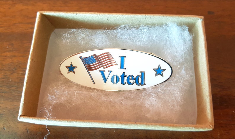 I Voted American Flag Pin Hard Enamel Pin Election Pin image 3