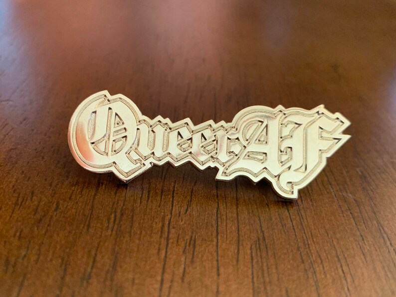 Queer AF Pin Silver image 9