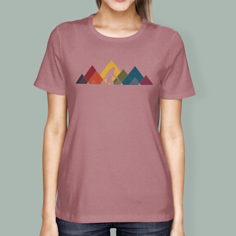 Women's Rainbow Sasquatch T-Shirt mutliple colors available Crew Neck T-shirt image 7