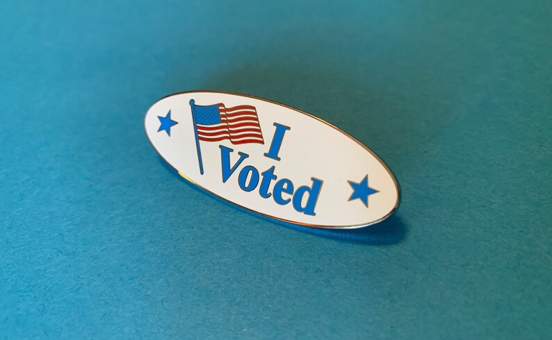 I Voted American Flag Pin Hard Enamel Pin Election Pin image 2