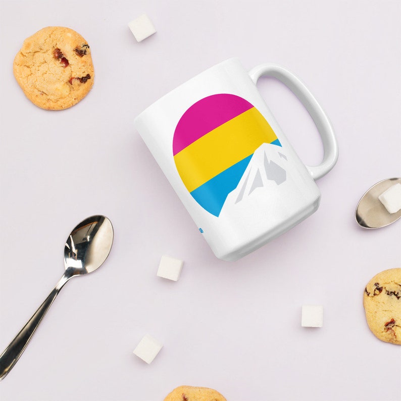 Pansexual Mountain Mug - Pansexual Pride Flag Mug - Pan Pride Flag Mug image 10