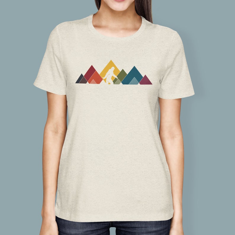 Women's Rainbow Sasquatch T-Shirt mutliple colors available Crew Neck T-shirt image 5