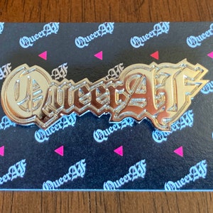 Queer AF Pin Silver image 6