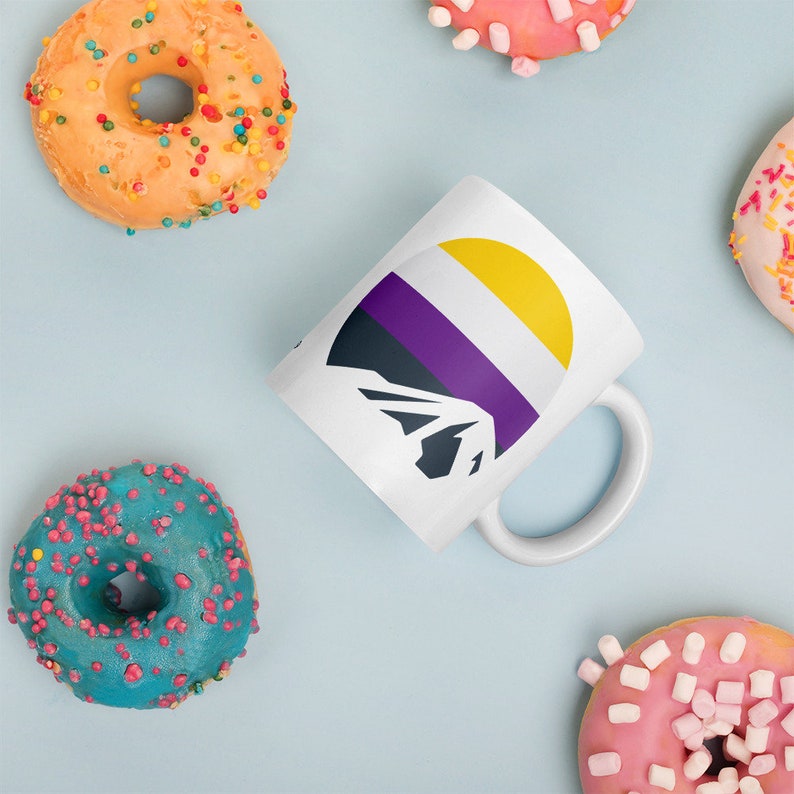 Nonbinary Mountain Mug Nonbinary Pride Flag Mug image 5