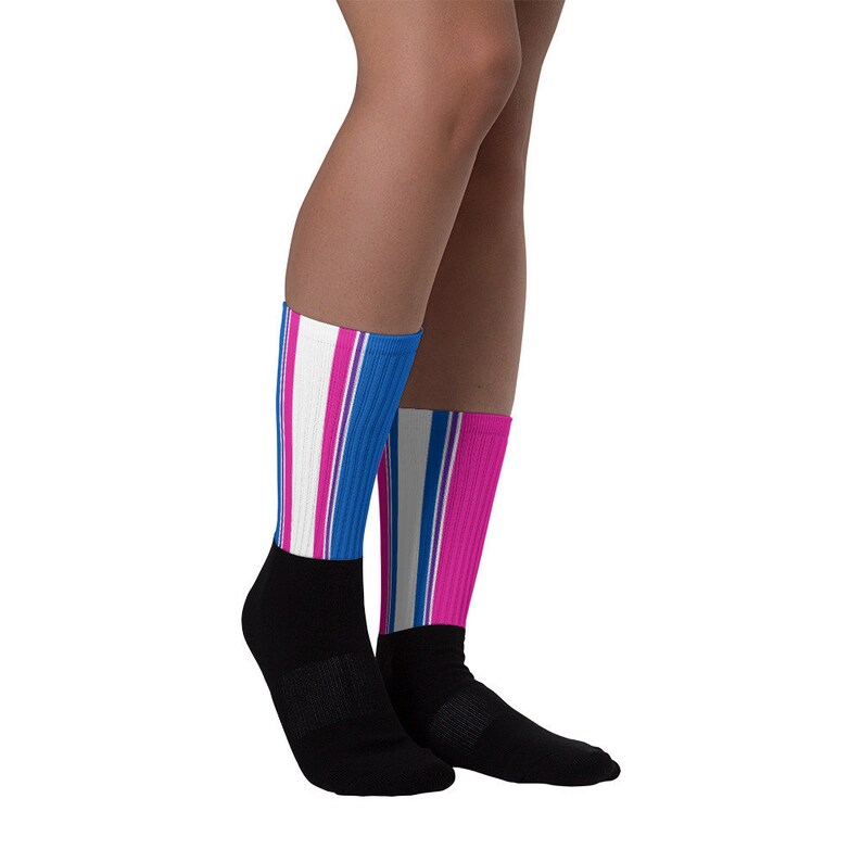 Bi Pride Socks  Racing Stripe Edition  Bisexual Pride Flag image 1