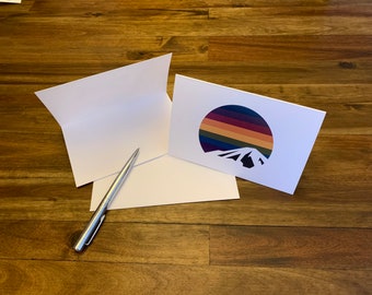 Set of 6 Rainbow Mountain Cards + Envelopes
