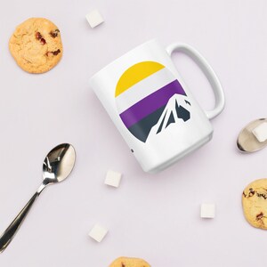 Nonbinary Mountain Mug Nonbinary Pride Flag Mug image 10