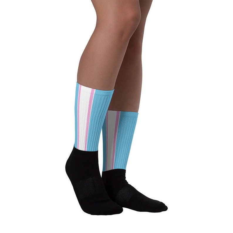 Trans Pride Socks  Racing Stripe Edition  Transgender Pride image 1