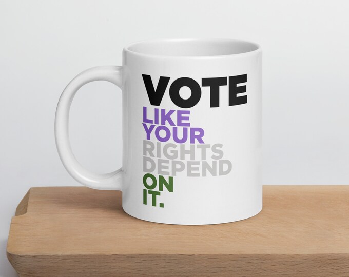 Genderqueer Pride Vote Mug - Vote like your rights depend on it!