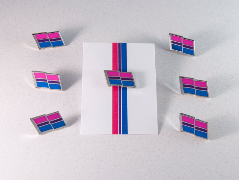Bi Pride Pin Bisexual Pride Flag Pin Hard Enamel Bi image 4