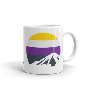 Nonbinary Mountain Mug Nonbinary Pride Flag Mug image 2