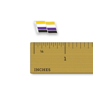 NonBinary Pride Pin Hard Enamel NonBinary Lapel Pin NonBinary Flag Pin image 6