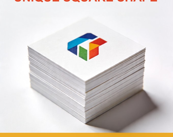Custom Square Business Cards | Full Color Glossy & Matte | Fast 2-3 Day Turnaround | Professional Printing