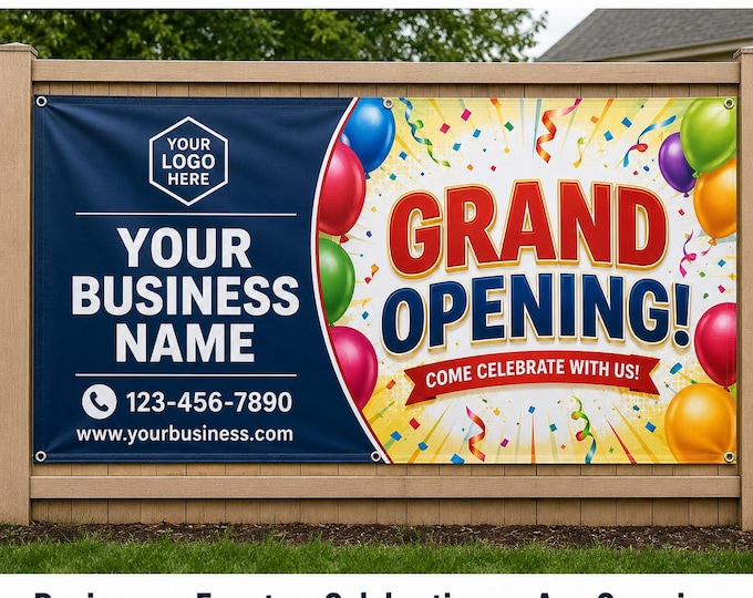 Custom Vinyl Banner Printed, Outdoor Business Banner, Retractable Banner Custom, Full Color Vinyl Banner Print