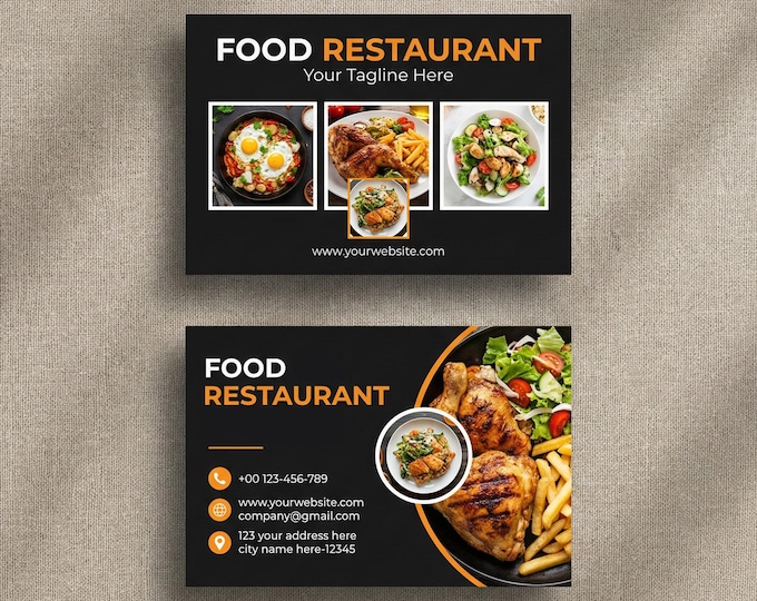 Restaurant and Food Truck Custom Business Card